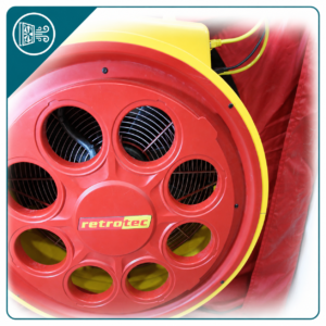 Blower door test with poly review